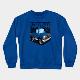 Impact Blue - Power Wagon (1980 - White-Based) Crewneck Sweatshirt